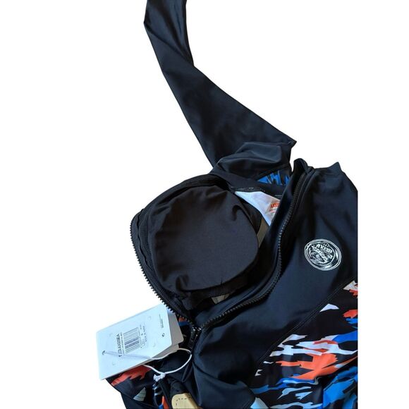 NEW AXESEA Long Sleeve Rash Guard Zipper Surfing One Piece Swimsuit size 8 Black - Picture 6 of 14